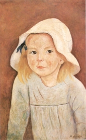 Tadeusz Makowski - Dziewczynka w białym kapeluszu 