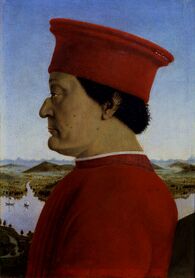 Piero della Francesca - 1 Portret Federica da Montefeltro i jego żony, Battisty Sforza