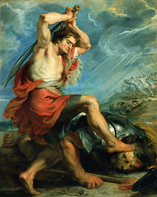 Peter Paul Rubens - Dawid zabijający Goliata