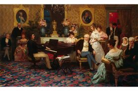 Henryk Siemiradzki - Chopin w salonie księcia Antoniego Radziwiłła w roku 1829