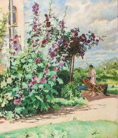 Józef Mehoffer - Malwy w ogrodzie