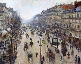 Camille Pissarro - Bulwar Montmartre, Rano (Boulevard Montmartre, morning)