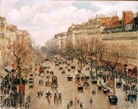 Camille Pissarro - Bulwar Montmartre w Paryżu (Boulevard Montmartre à Paris)