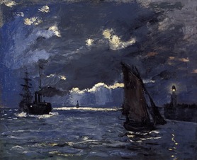 Claude Monet - Pejzaż morski (żegluga w świetle księżyca)
