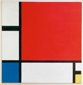 Piet Mondrian - Kompozycja II -  czerwony, niebieski i żółty