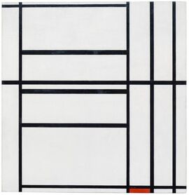 Piet Mondrian - Kompozycja nr 1 - szary i czerwony