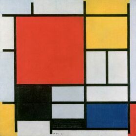 Piet Mondrian - Kompozycja w kolorze czerwonym, żółtym, niebieskim i czarnym