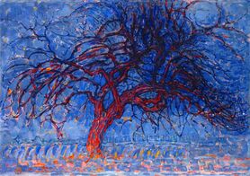 Piet Mondrian - Wieczór; Czerwone Drzewo