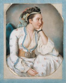 Jean-Étienne Liotard - Kobieta w tureckiej sukni