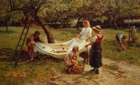 Frederick Morgan - Zbieracze jabłek (The Apple Gatherers)