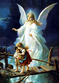 Anioł stróż z dziećmi