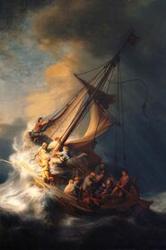 Rembrandt - Burza na Jeziorze Galilejskim 