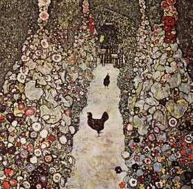 Gustav Klimt - Garden with Roosters