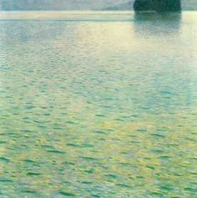 Gustav Klimt - Insel im Attersee