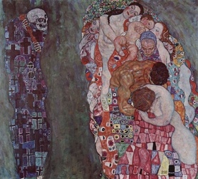Gustav Klimt - Life and Death (Życie i śmieć)