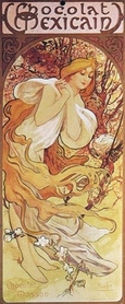 Alfons Mucha - Chocolat Mexicain, Spring (Wiosna)