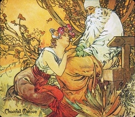 Alfons Mucha - Chocolat Mexicain, Vieillesse, Old Age