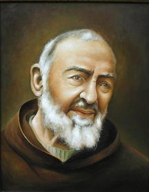 Św. Ojciec Pio - obraz na płótnie, ramie