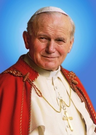 Święty Jan Paweł II - obraz na płótnie, ramie