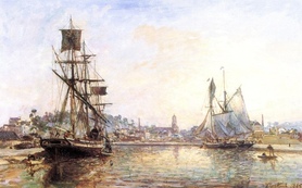Claude Monet - The Honfleur Port
