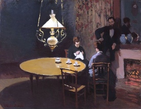 Claude Monet - Interior, after Dinner  