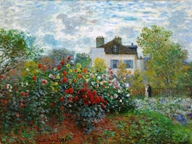 Claude Monet - The Artist's Garden in Argenteuil (A Corner of the Garden with Dahlias)