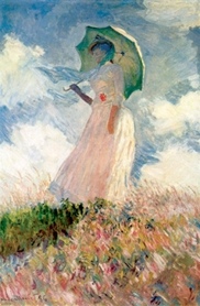 Claude Monet - Woman with a Parasol, facing left