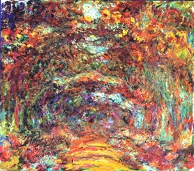 Claude Monet - Der Rosenweg in Giverny