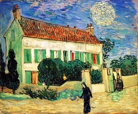 Vincent van Gogh - Biały dom w nocy