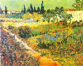 Vincent van Gogh - Kwitnący ogród ze ścieżką 