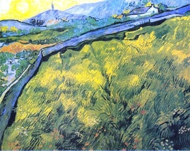 Vincent van Gogh - Pole wiosennej pszenicy o wschodzie słońca