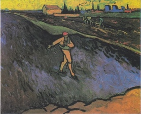 Vincent van Gogh - Siewca z obrzeżami Arles w tle