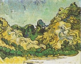 Vincent van Gogh - Górski krajobraz w Saint-Rémy