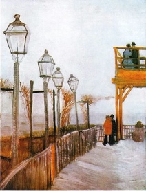 Vincent van Gogh - Taras widokowy w Moulin de Blute-Fin, Montmartre