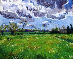 Vincent van Gogh - Krajobraz pod burzliwym niebem