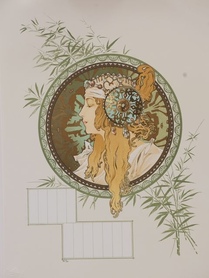 Alfons Mucha - Byzantine Head Blonde (calendar)