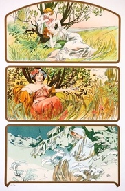 Alfons Mucha - Three Seasons