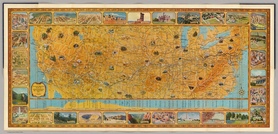 1929r. -  Mapa Transportu Lotniczego USA