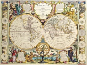 1755r. - Mappe Monde Carte Universelle de la Terre (Uniwersalna Mapa Świata)