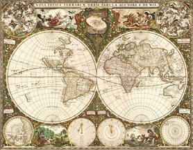 1660r. - Nova Totius Terraum Orbis Tabula (Zupełnie Nowa Mapa Ziemi)