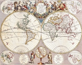 1752r. - Mapa świata