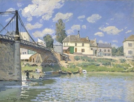 Alfred Sisley - Bridge at Villeneuve la Garenne (Most w Villeneuve la Garenne)