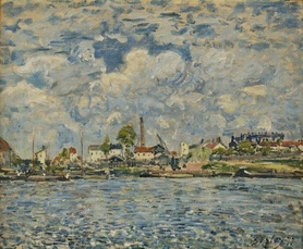 Alfred Sisley - La Seine au point du jour (Sekwana o świcie)