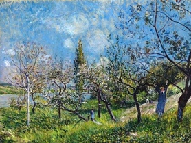 Alfred Sisley - Orchard in Spring (Sad wiosną)