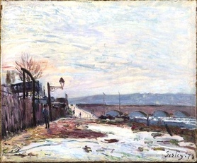 Alfred Sisley - The Quay of the Seine during Snow Season