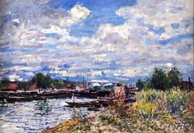 Alfred Sisley - The Seine at Billancourtca (Sekwana w Billancourtca)