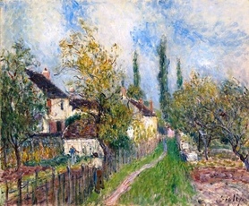 Alfred Sisley - A path at Les Sablons (Ścieżka w Les Sablons)