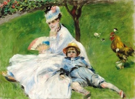 Auguste Renoir - Madame Monet i jej syn (Madame Monet and Her Son)