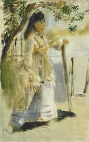 Auguste Renoir -  Kobieta przy płocie (Woman by a Fence)