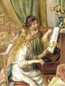 Auguste Renoir -  Młode Dziewczyny przy Fortepianie (Young Girls at the Piano)